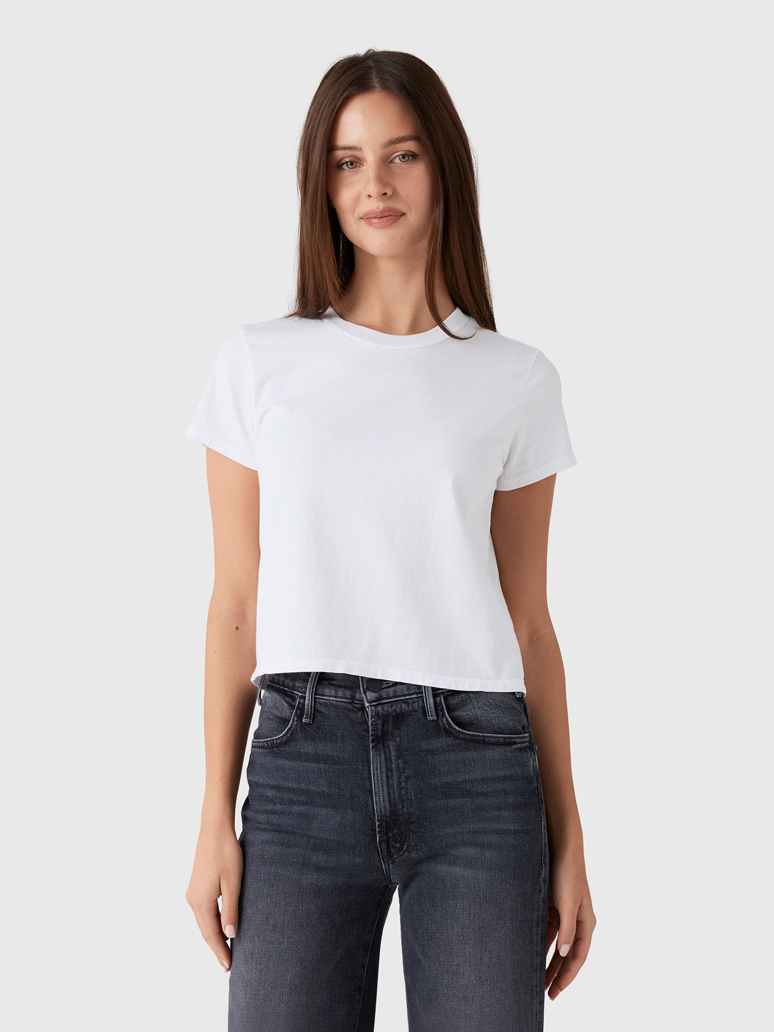 Perfect White Tee Women's Springsteen Baby Tee - Saint Bernard