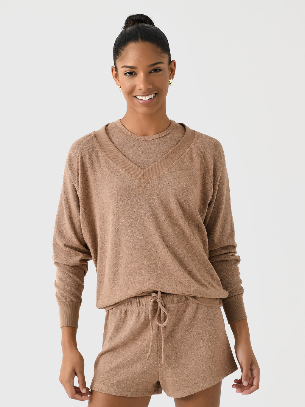 Perfect White Tee Women's O'Connor Boucle Sweatshirt - Saint Bernard