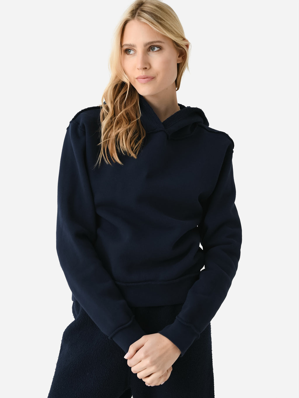 Perfect White Tee Women's Reese Reverse Hoodie - Saint Bernard