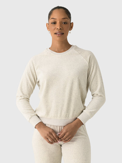 Perfect White Tee Women's Stella Velour Sweatshirt - Saint Bernard