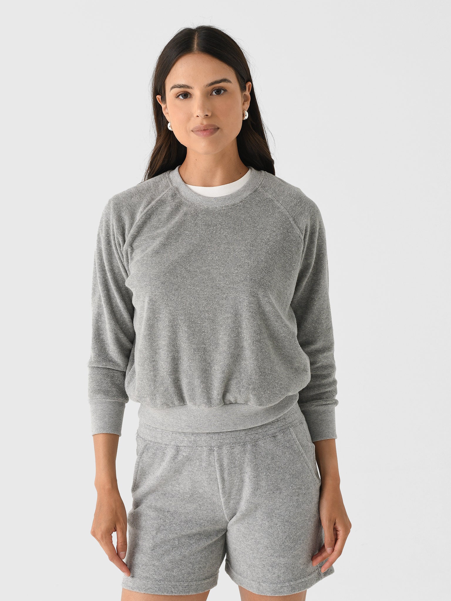 Perfect White Tee Women's Saylor Terry Sweatshirt - Saint Bernard