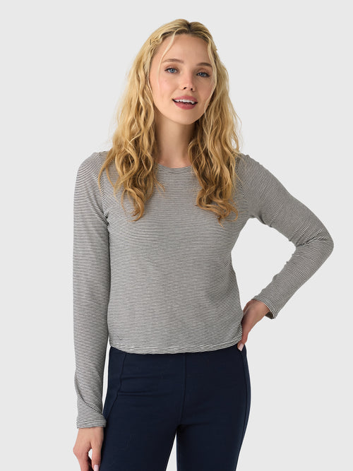 Perfect White Tee Women's Jamie Stripe Long Sleeve Tee