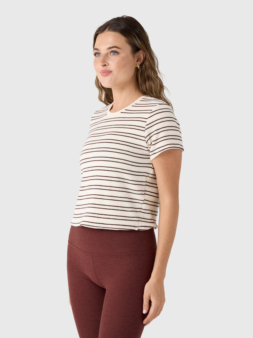 Perfect White Tee Women's Eve Stripe Terry Tee - Saint Bernard