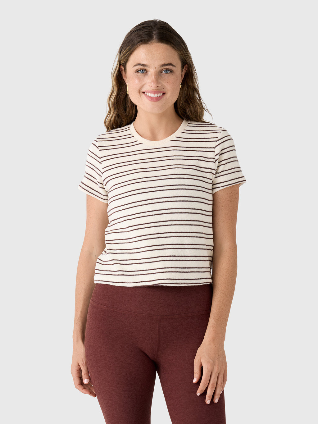 Perfect White Tee Women's Eve Stripe Terry Tee - Saint Bernard