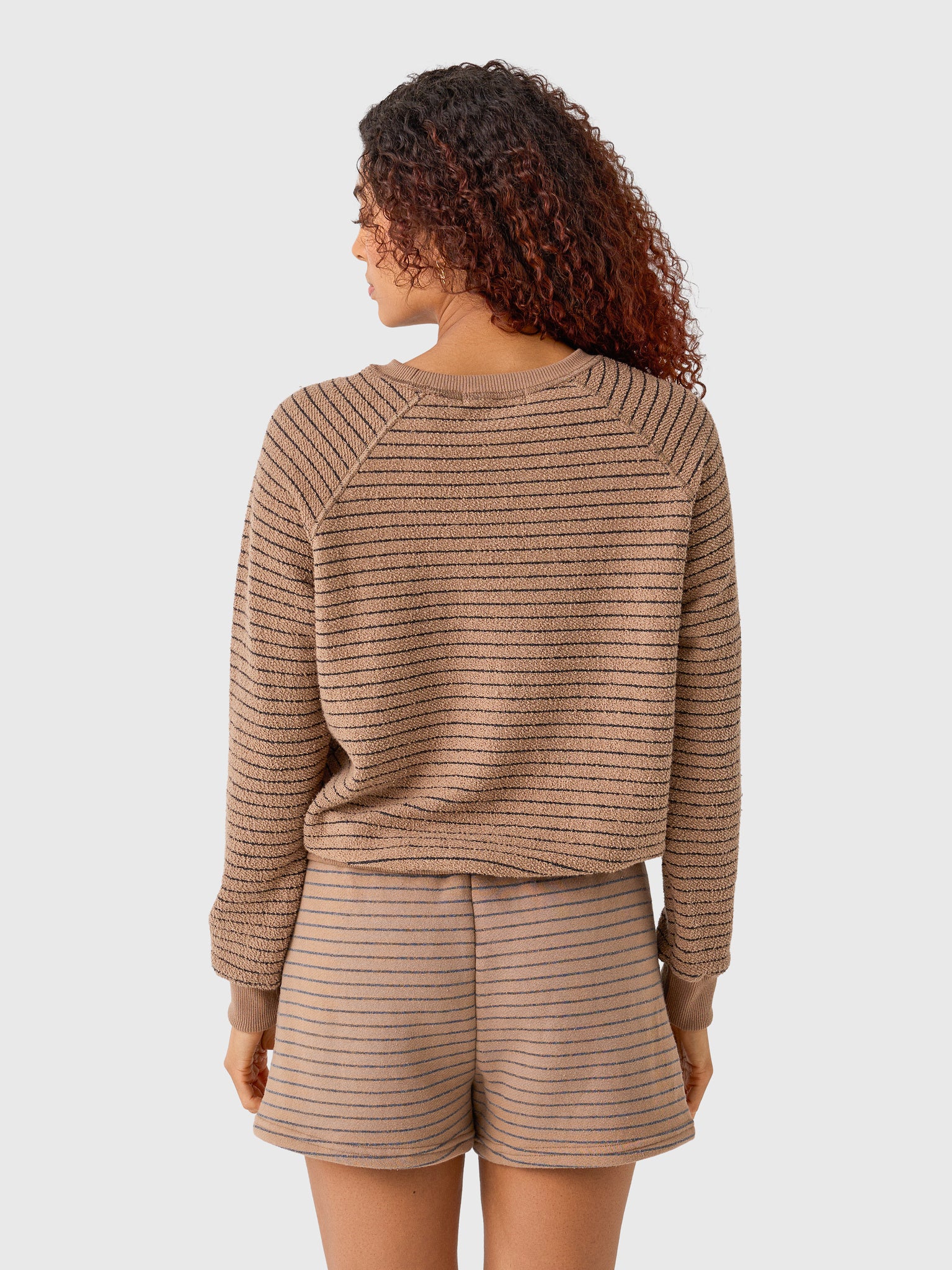 Perfect White Tee Women's Alexi Reverse Striped Sweatshirt - Saint Bernard