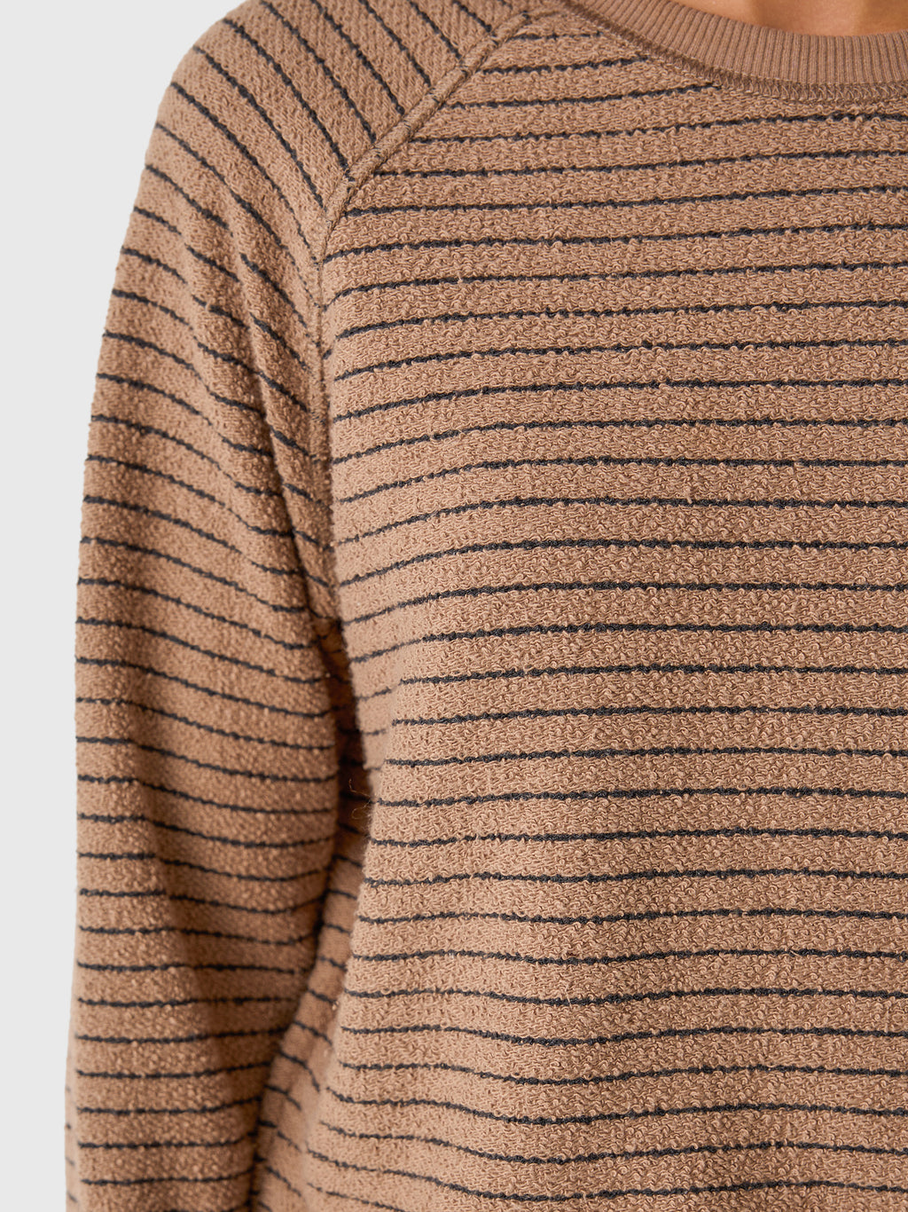 Perfect White Tee Women's Alexi Reverse Striped Sweatshirt - Saint Bernard