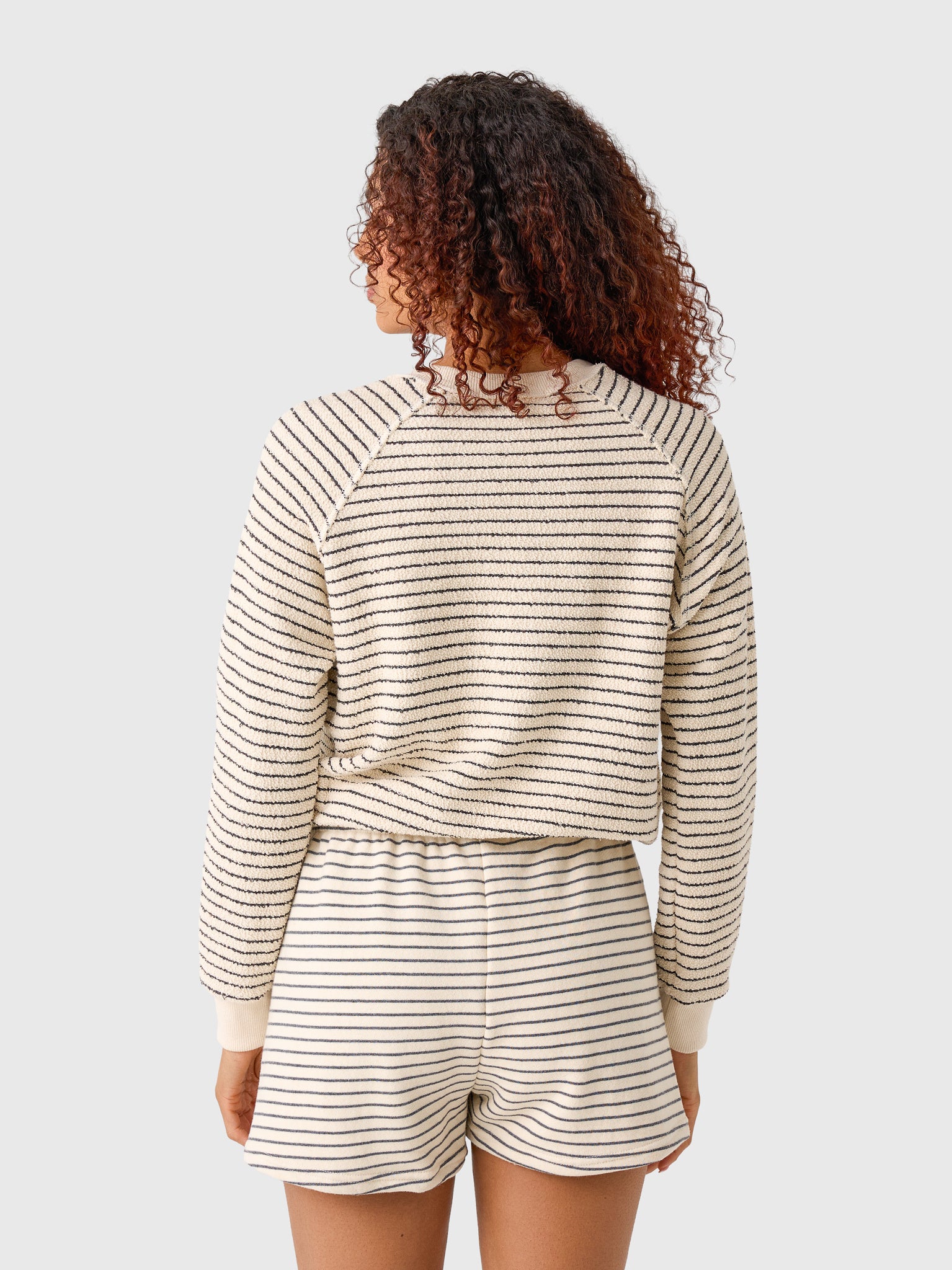Perfect White Tee Women's Alexi Reverse Striped Sweatshirt - Saint Bernard