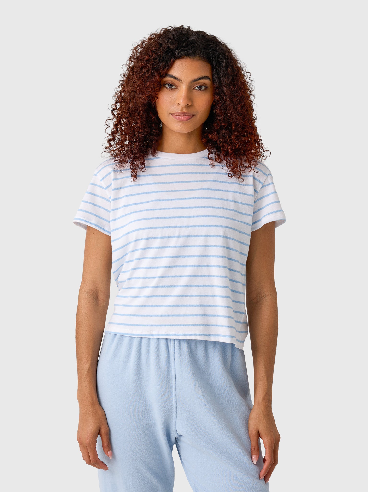 Perfect White Tee Women's Everett Stripe Tee - Saint Bernard