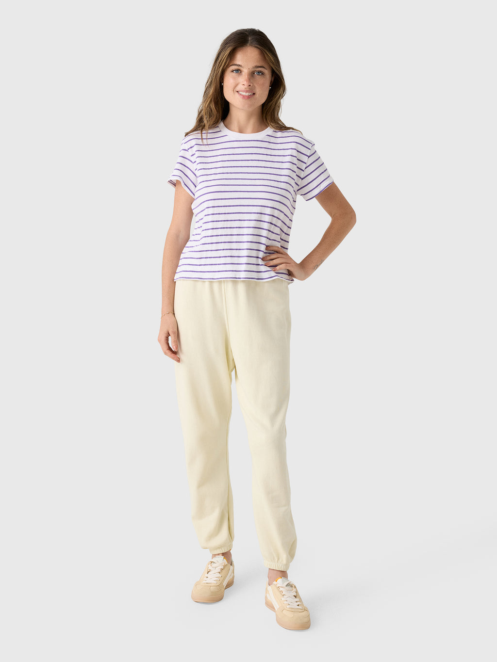 Perfect White Tee Women's Everett Stripe Tee - Saint Bernard