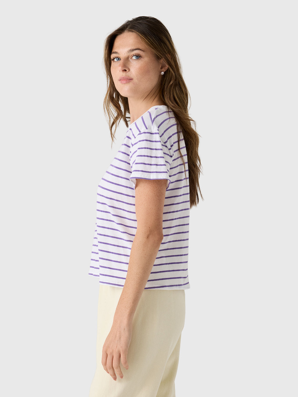 Perfect White Tee Women's Everett Stripe Tee - Saint Bernard