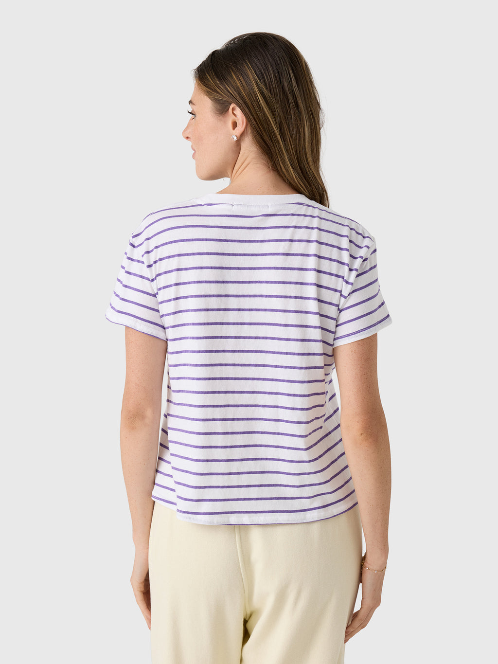 Perfect White Tee Women's Everett Stripe Tee - Saint Bernard