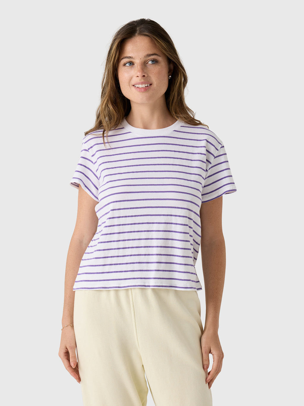 Perfect White Tee Women's Everett Stripe Tee - Saint Bernard