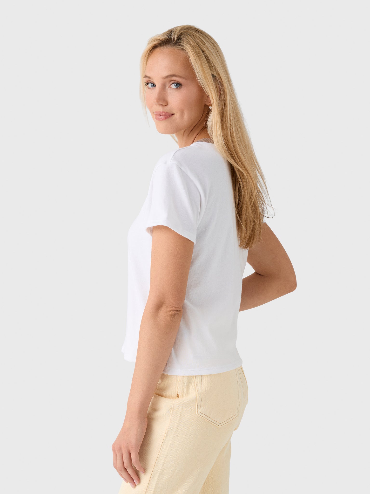 Perfect White Tee Women's Billie Ringer Tee - Saint Bernard