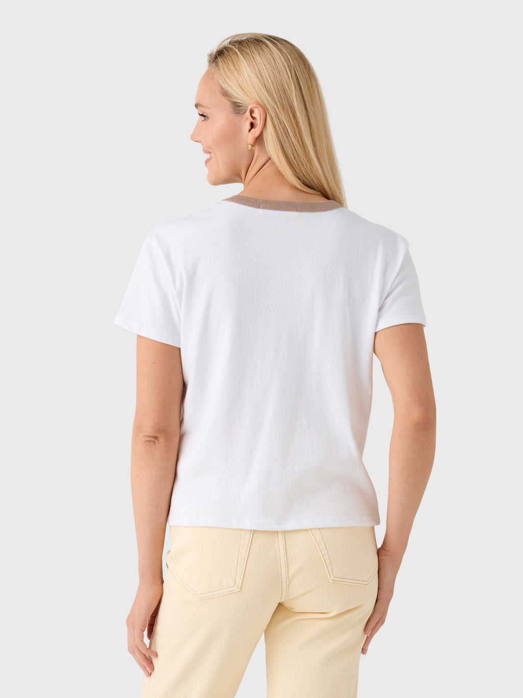 Perfect White Tee Women's Billie Ringer Tee - Saint Bernard