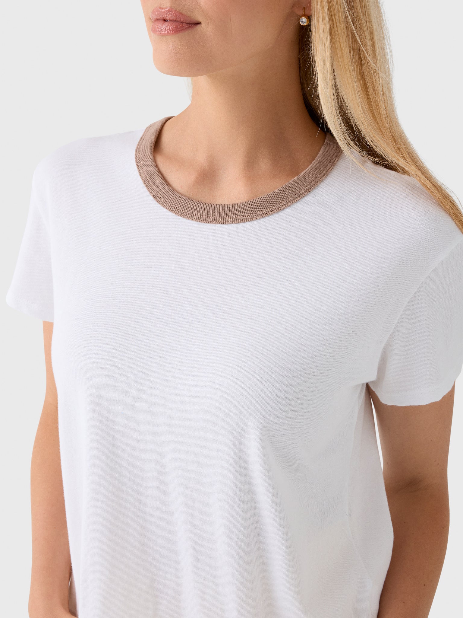 Perfect White Tee Women's Billie Ringer Tee - Saint Bernard