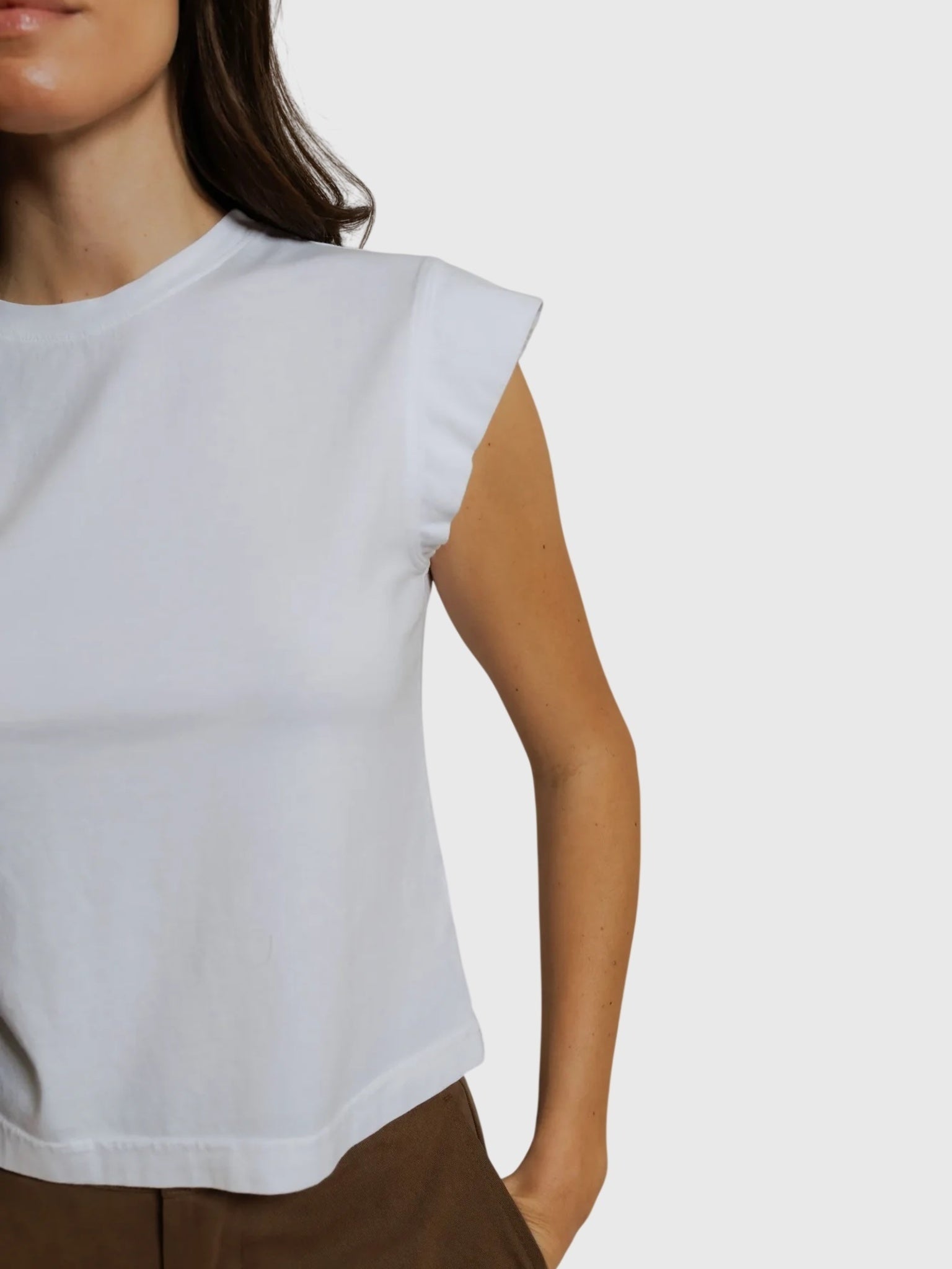 Perfect White Tee Women's Porter Cap Sleeve Tee - Saint Bernard