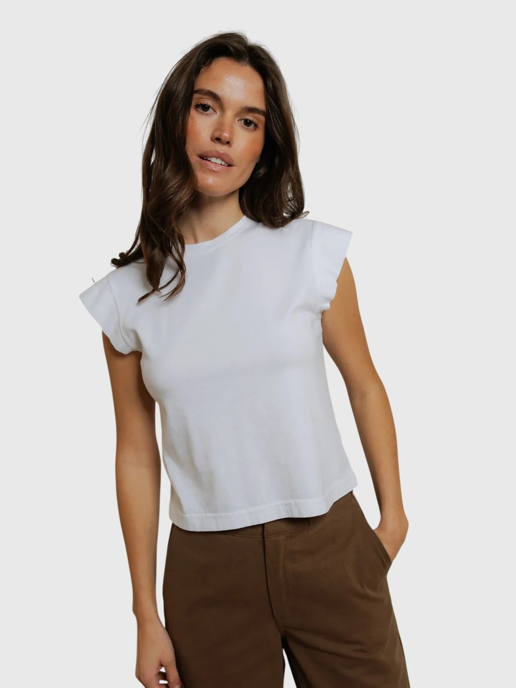 Perfect White Tee Women's Porter Cap Sleeve Tee - Saint Bernard