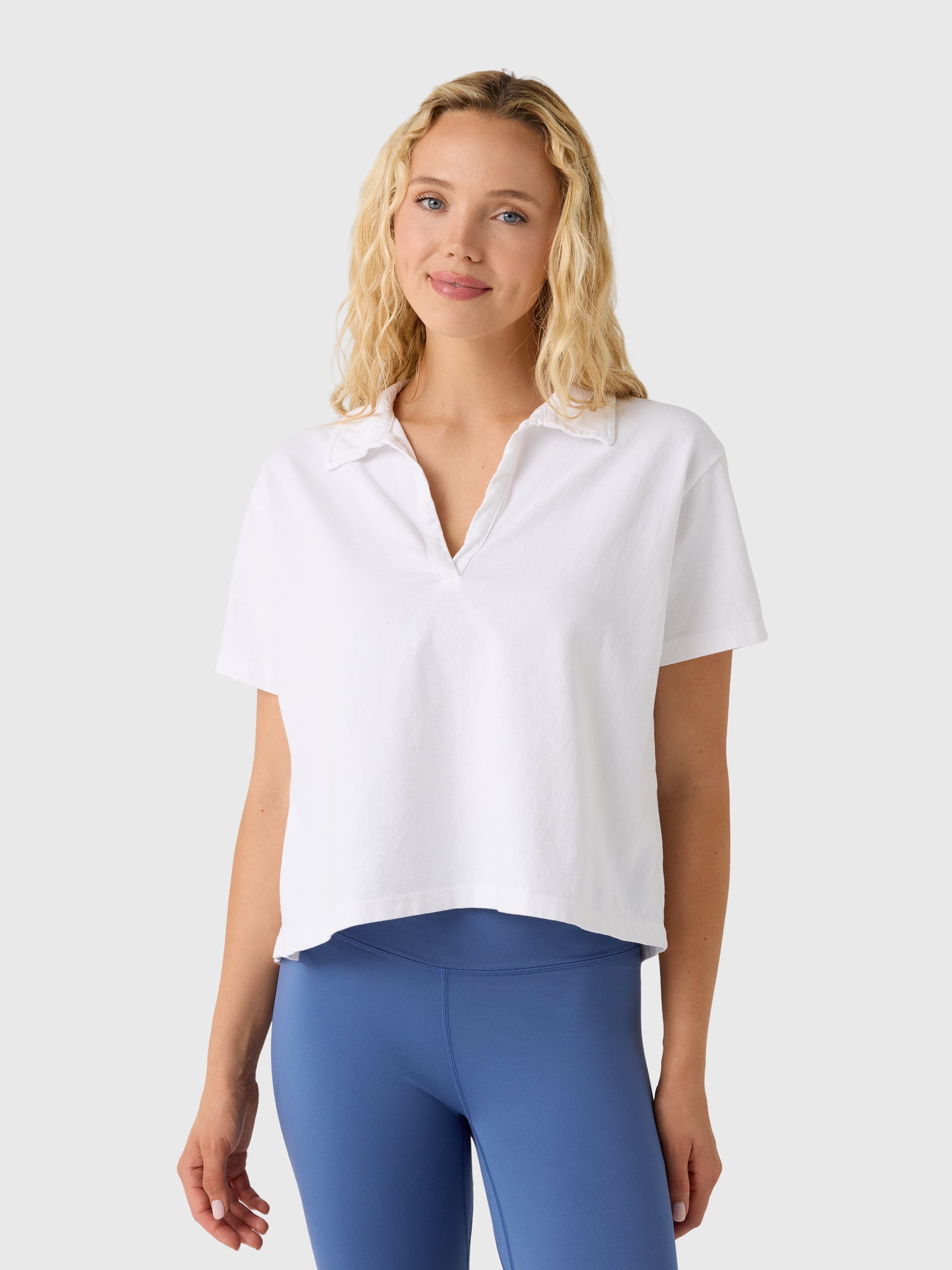 Perfect White Tee Women's Charlie Collared Tee - Saint Bernard