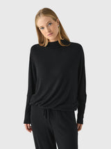 Eberjey Women's Cozy Time Mock Neck Pullover - Saint Bernard