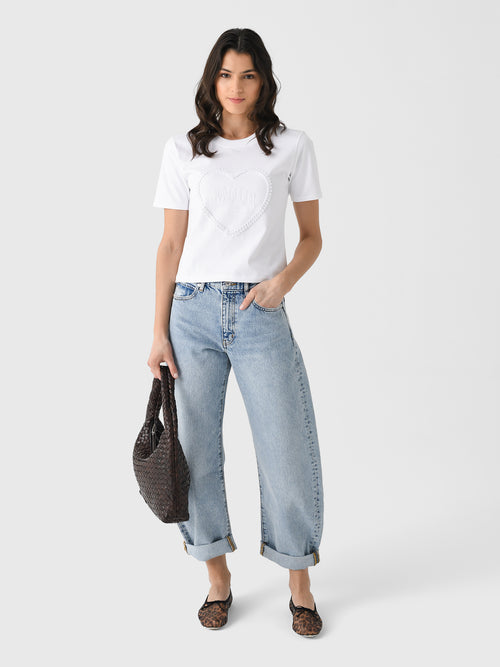 GANNI Women's Heavy Cotton Heart T-Shirt