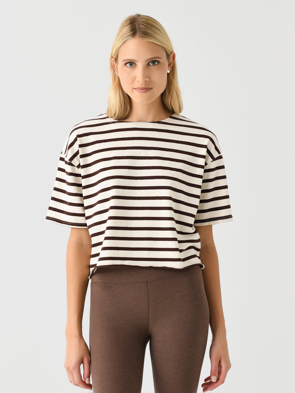 Perfect White Tee Women's Swift Striped Tee - Saint Bernard