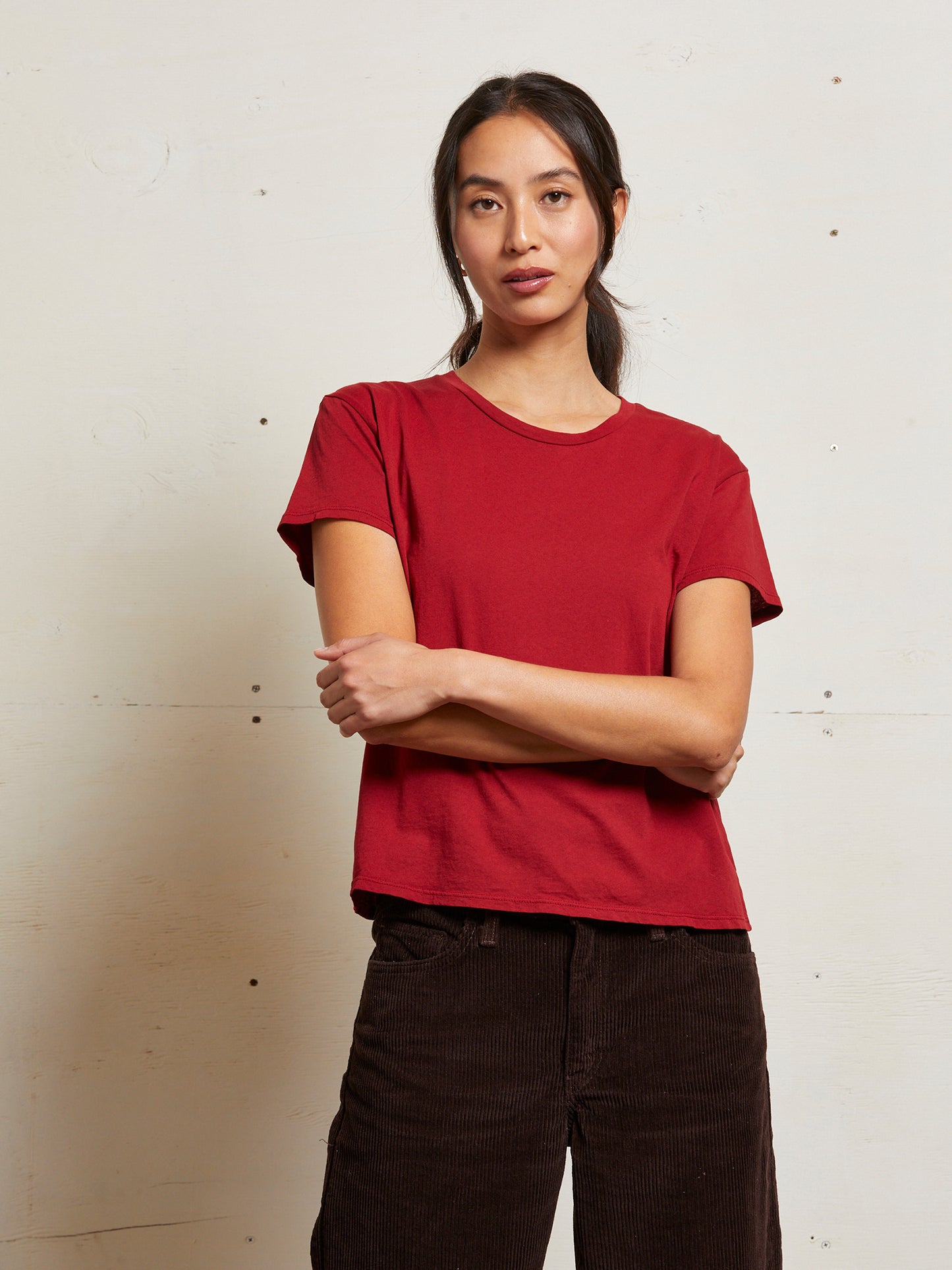 Perfect White Tee Women's Harley Boxy Tee - Saint Bernard