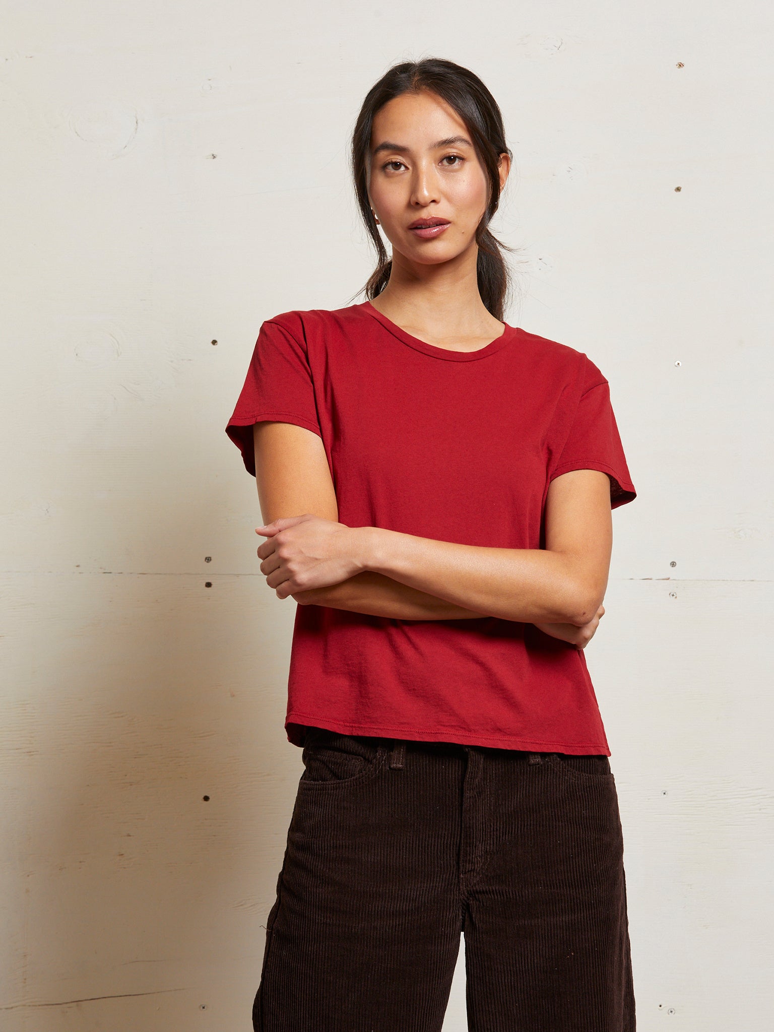 Perfect White Tee Women's Harley Boxy Tee - Saint Bernard