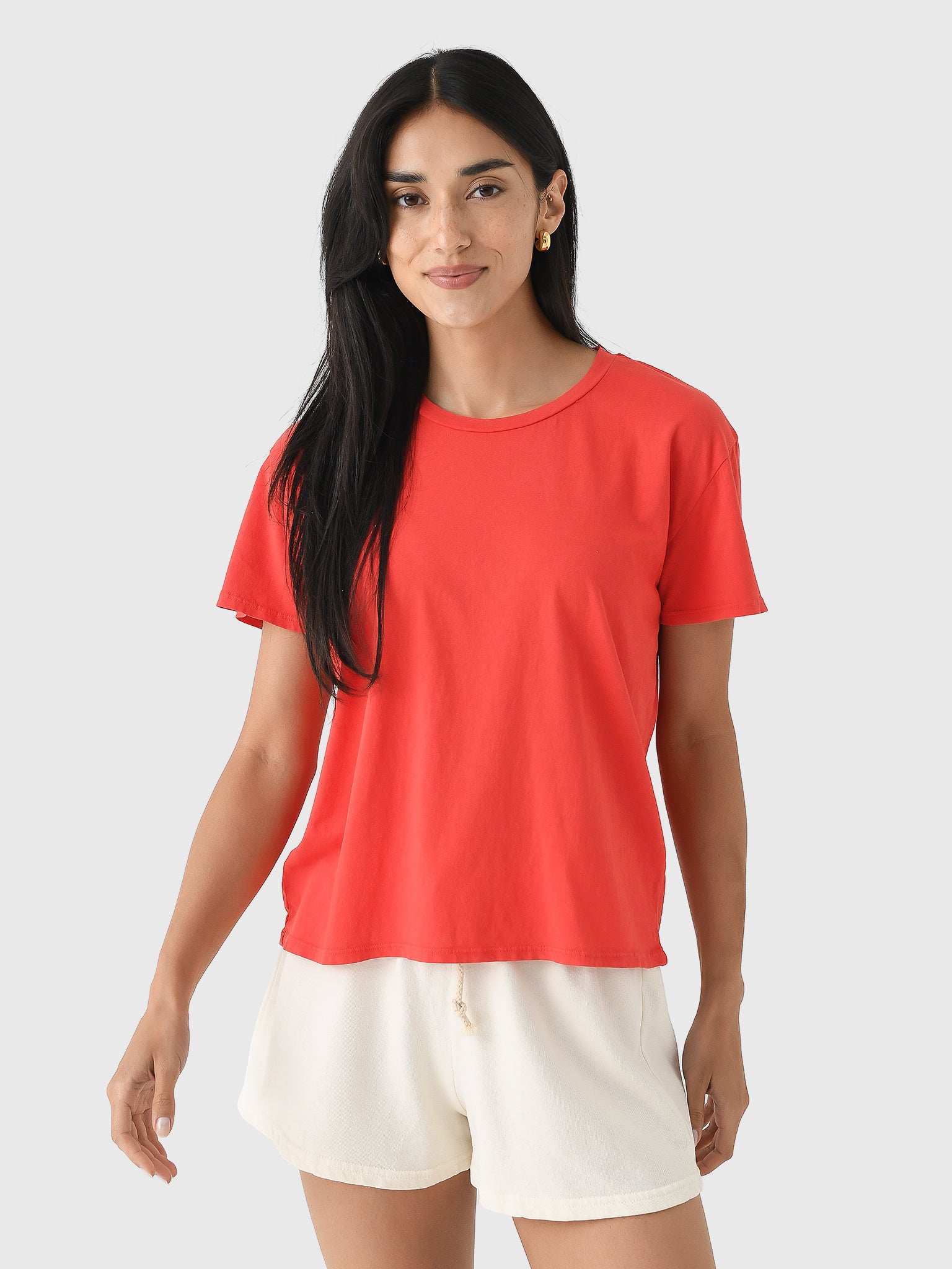 Perfect White Tee Women's Harley Boxy Tee - Saint Bernard