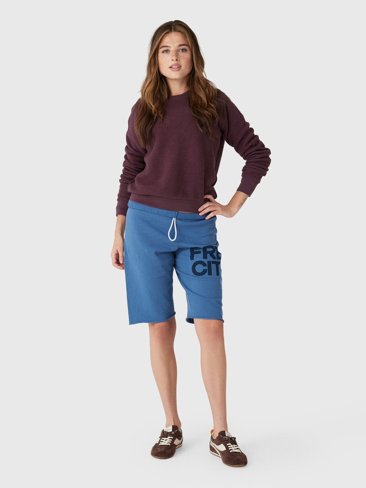 Perfect White Tee Women's Ziggy Reverse Shrunken Sweatshirt - Saint Bernard