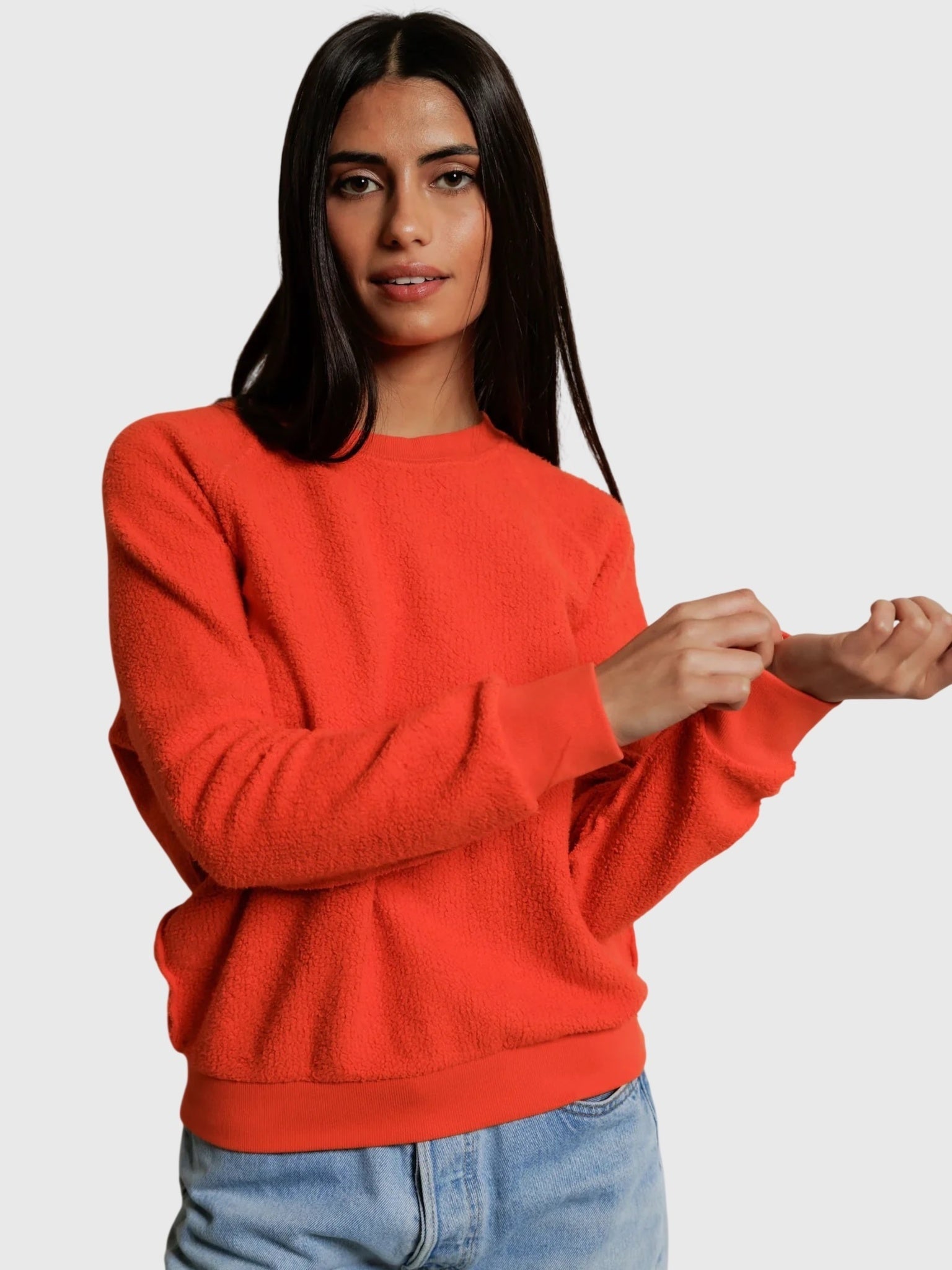 Perfect White Tee Women's Ziggy Reverse Shrunken Sweatshirt - Saint Bernard