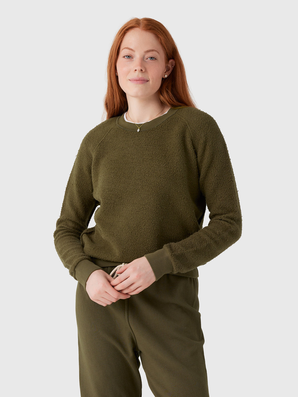 Perfect White Tee Women's Ziggy Reverse Shrunken Sweatshirt - Saint Bernard