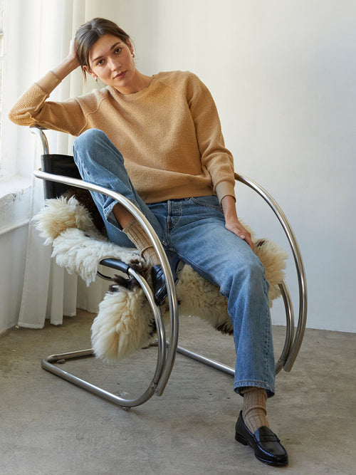 Perfect White Tee Women's Ziggy Reverse Shrunken Sweatshirt