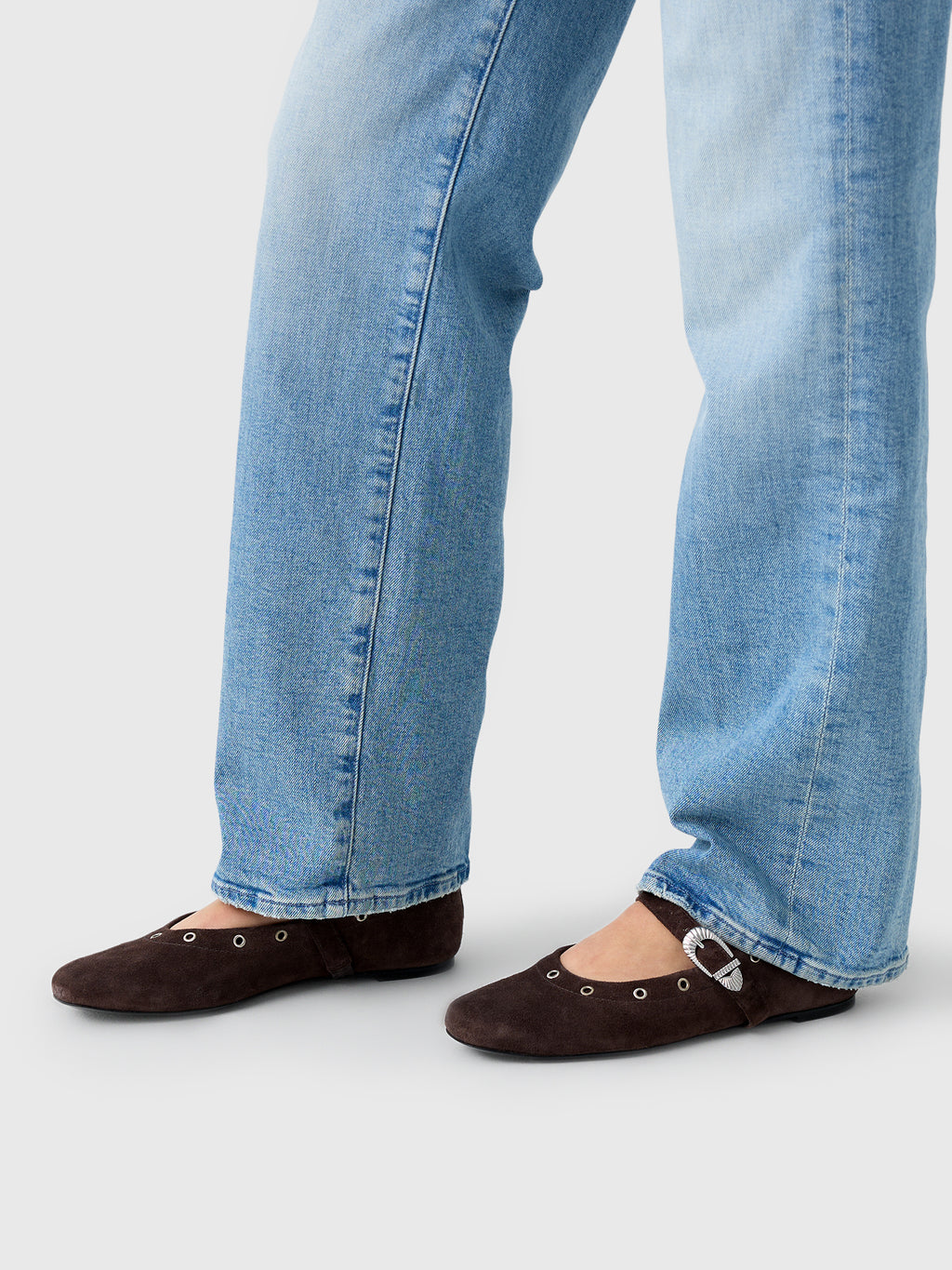 Black Suede Studio Women's Tania Flat - Saint Bernard