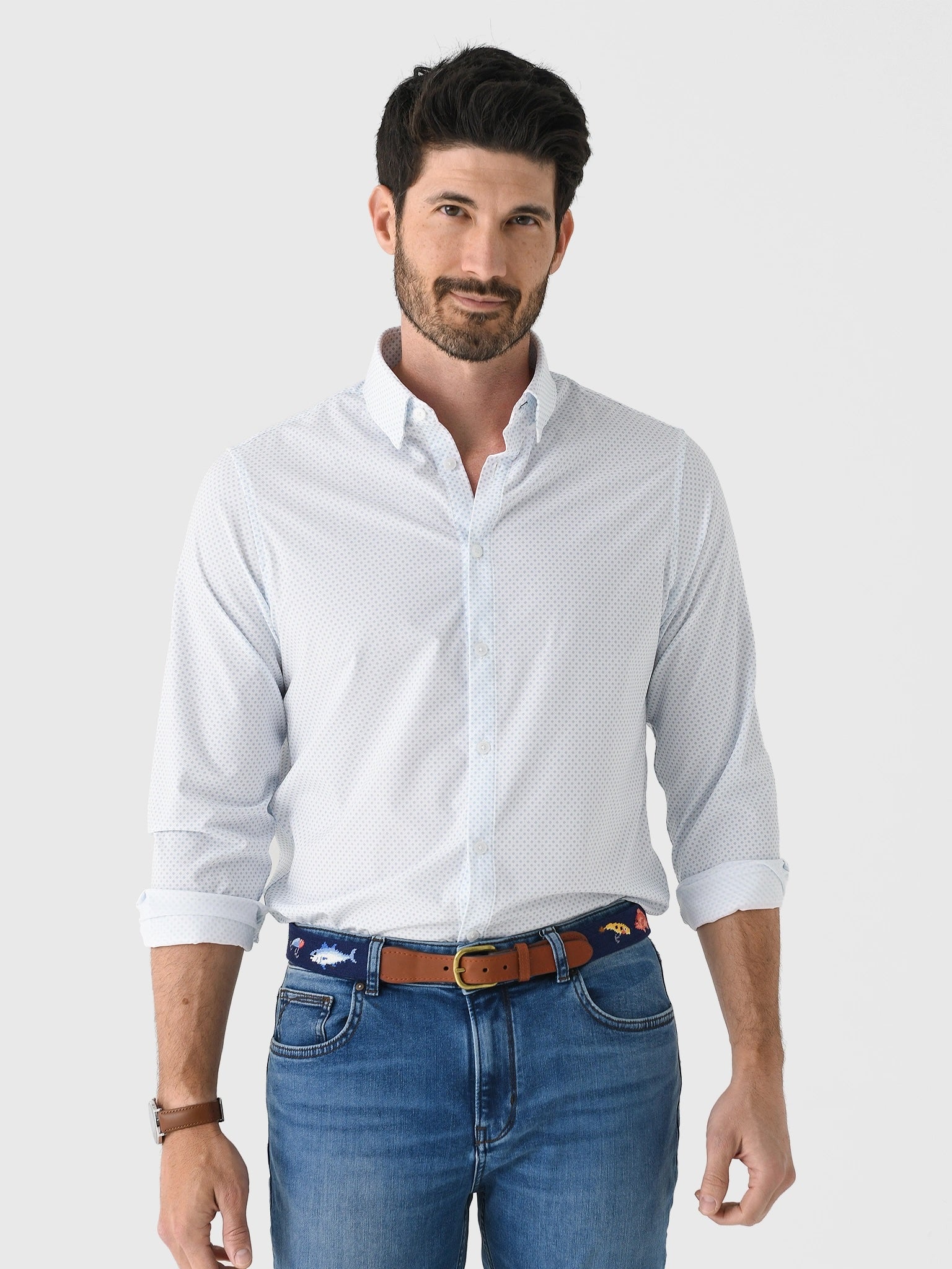 Mizzen+Main Men's Trim Leeward Dress Shirt - Saint Bernard
