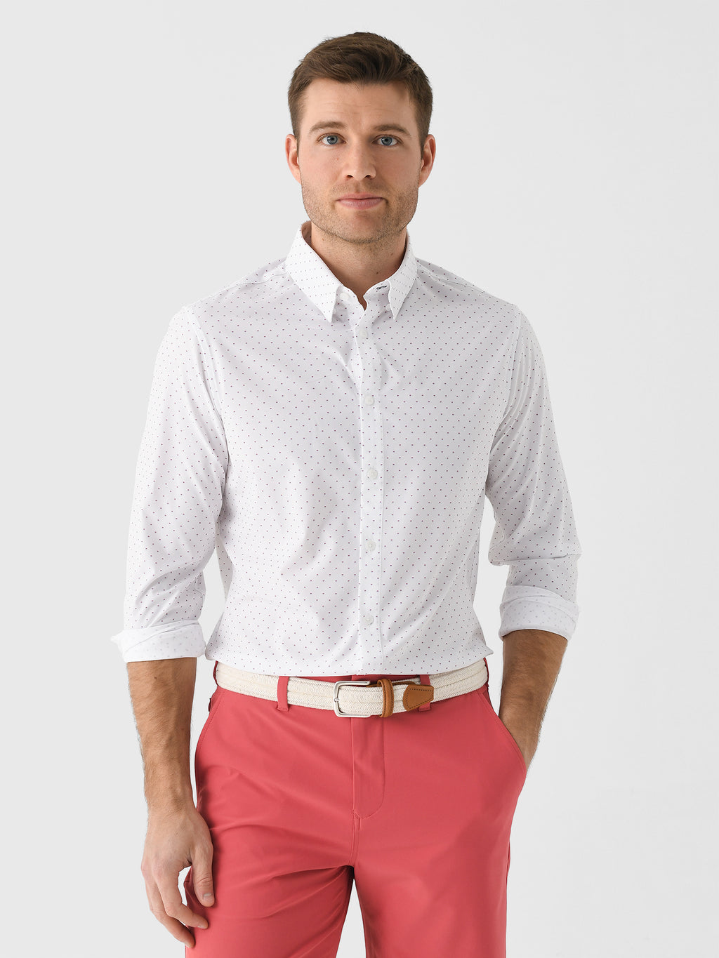 Mizzen+Main Men's Trim Leeward Dress Shirt - Saint Bernard