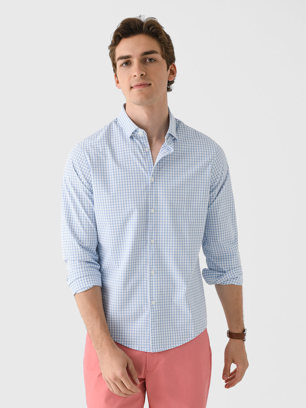 Mizzen+Main Men's Trim Leeward No Tuck Dress Shirt - Saint Bernard