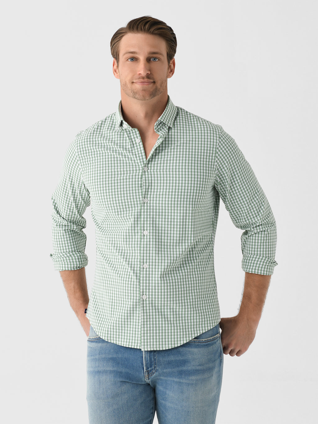 Mizzen+Main Men's Trim Leeward No Tuck Dress Shirt - Saint Bernard