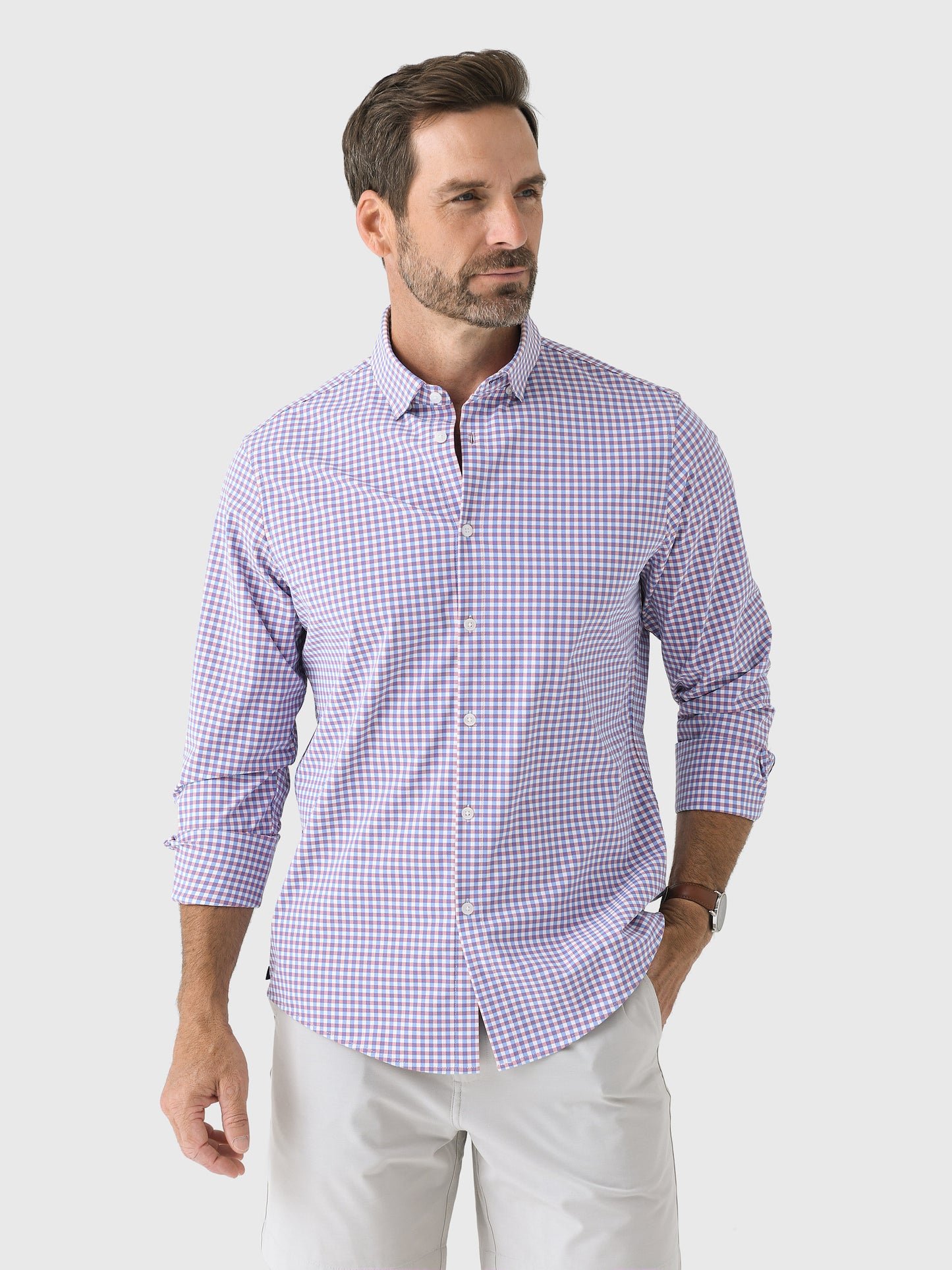 Mizzen+Main Men's Trim Leeward No Tuck Dress Shirt - Saint Bernard