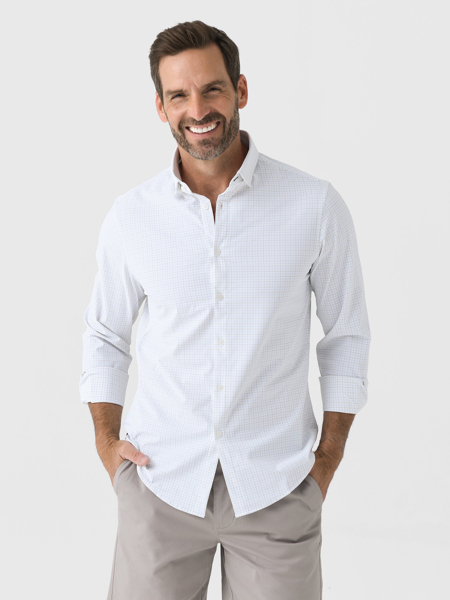 Mizzen+Main Men's Trim Leeward No Tuck Dress Shirt - Saint Bernard