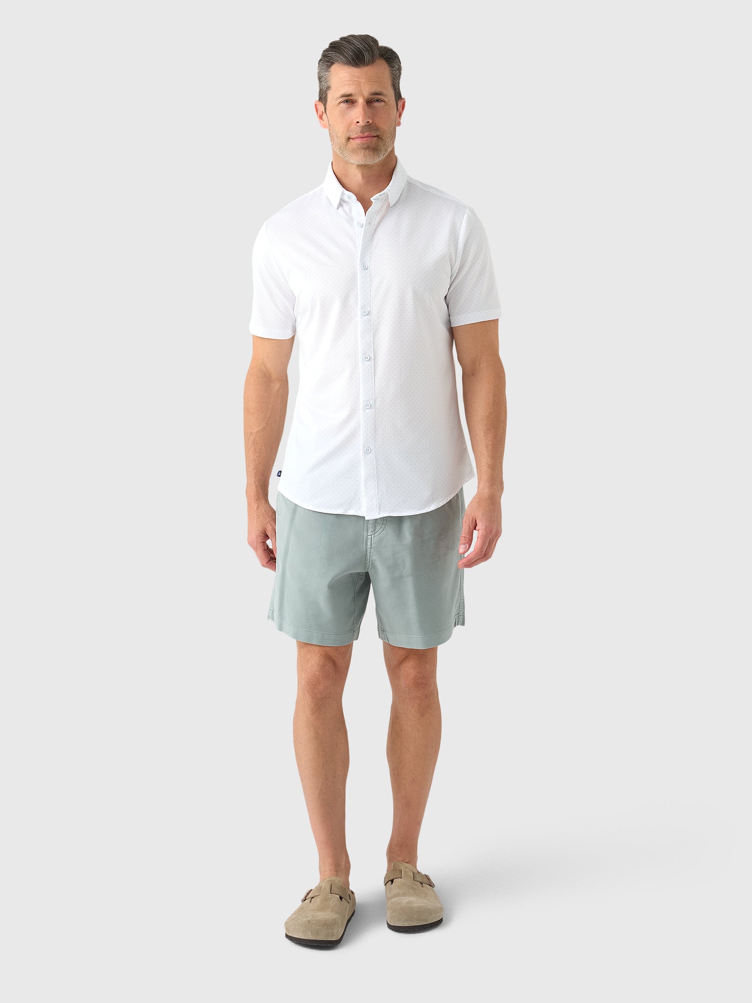 Mizzen+Main Men's Trim Halyard Short Sleeve Dress Shirt - Saint Bernard