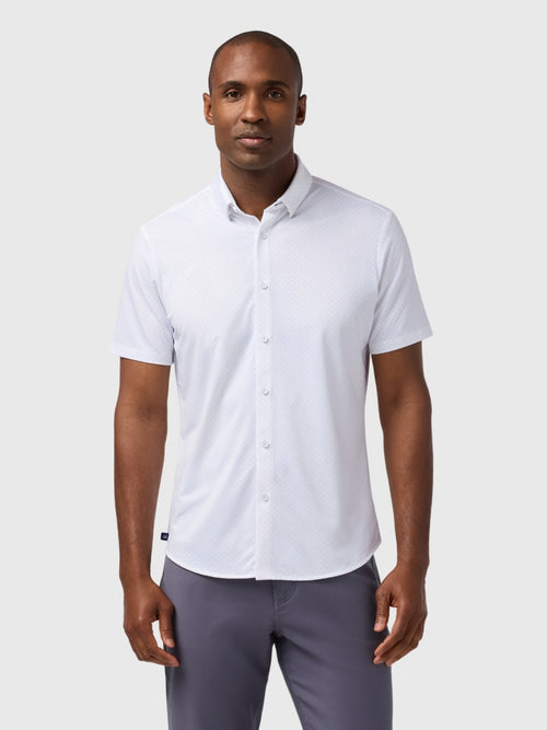 Mizzen+Main Men's Trim Halyard Short Sleeve Dress Shirt