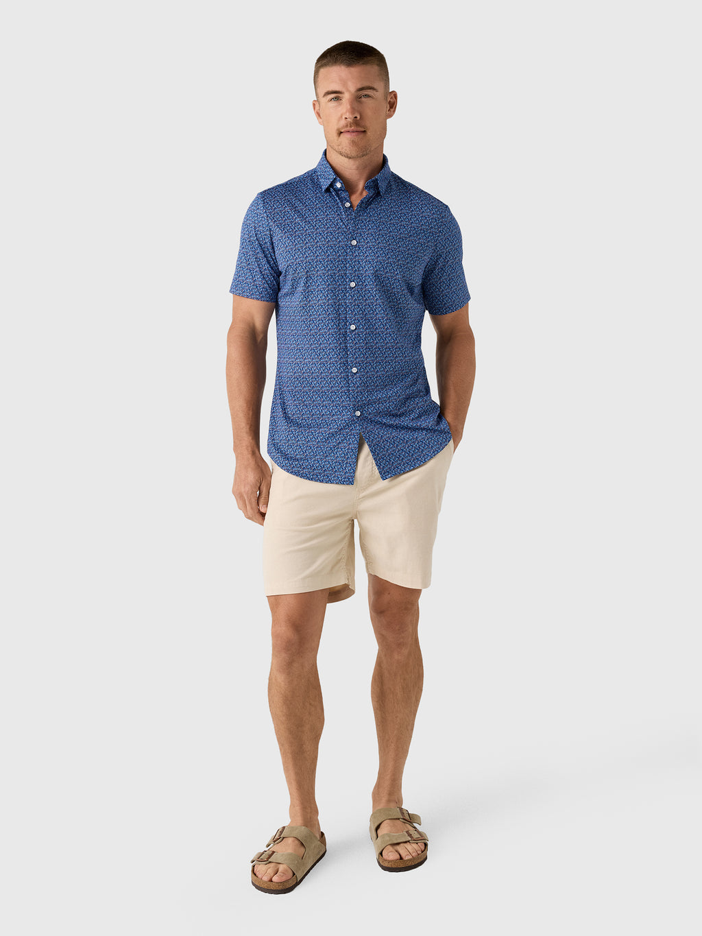 Mizzen+Main Men's Trim Halyard Short Sleeve Dress Shirt - Saint Bernard