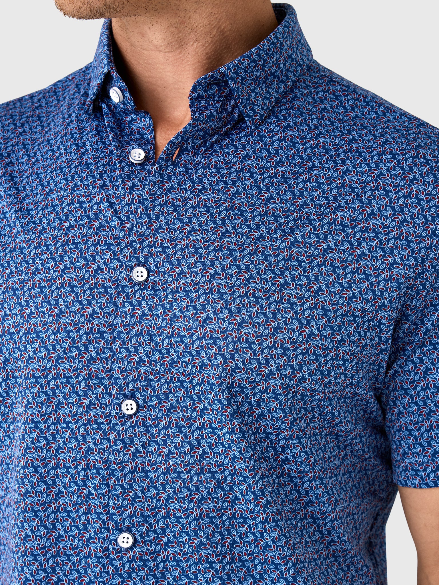 Mizzen+Main Men's Trim Halyard Short Sleeve Dress Shirt - Saint Bernard