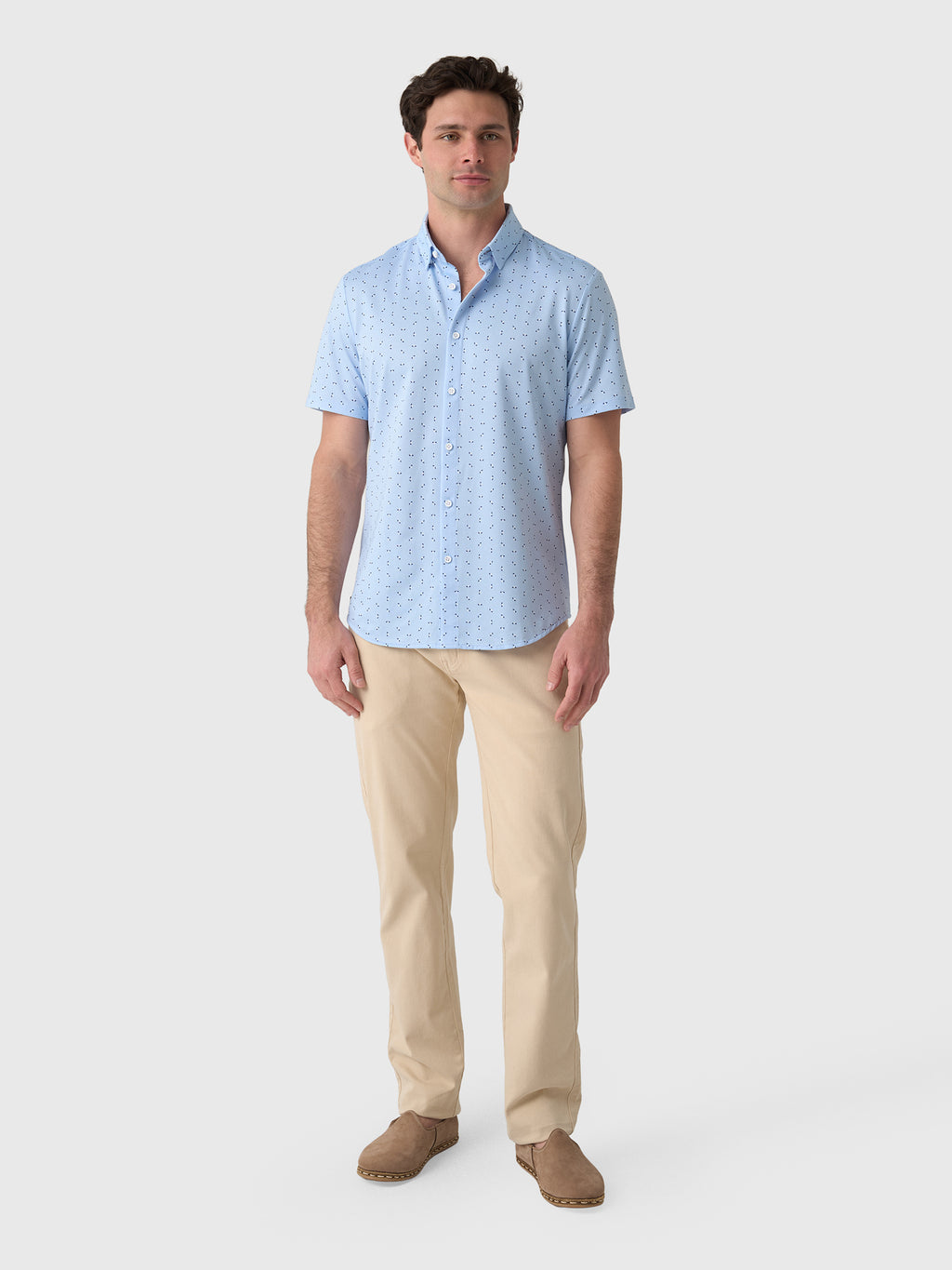 Mizzen+Main Men's Trim Halyard Short Sleeve Dress Shirt - Saint Bernard