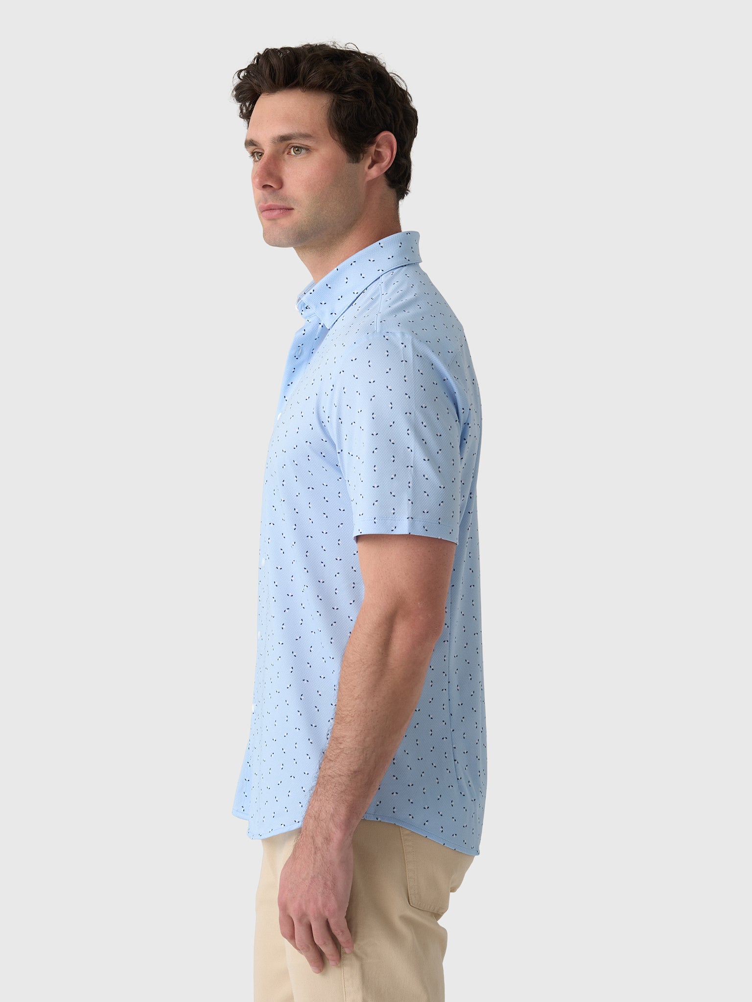 Mizzen+Main Men's Trim Halyard Short Sleeve Dress Shirt - Saint Bernard