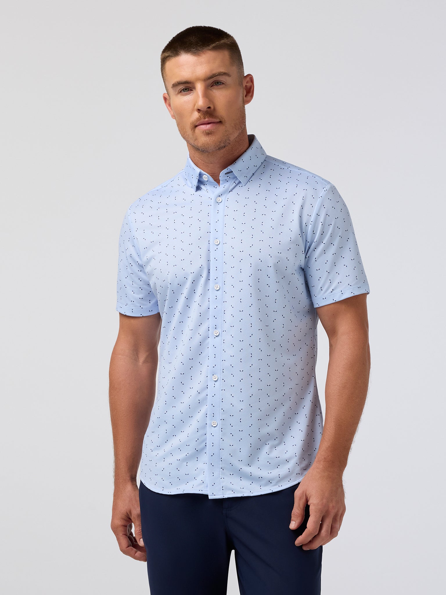 Mizzen+Main Men's Trim Halyard Short Sleeve Dress Shirt - Saint Bernard