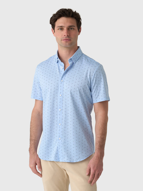 Mizzen+Main Men's Trim Halyard Short Sleeve Dress Shirt