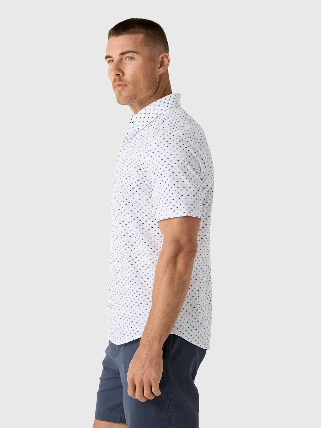 Mizzen+Main Men's Trim Halyard Short Sleeve Dress Shirt - Saint Bernard