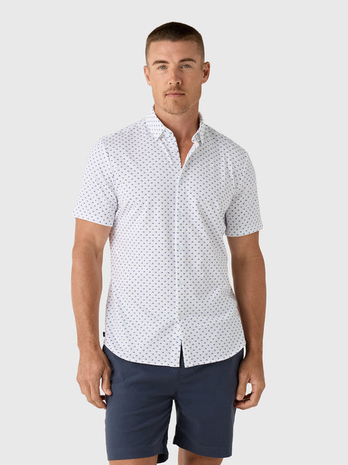 Mizzen+Main Men's Trim Halyard Short Sleeve Dress Shirt