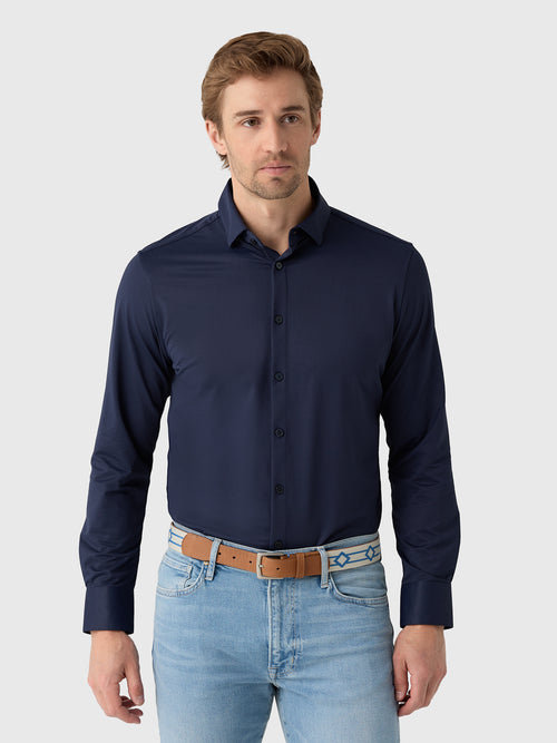 Mizzen+Main Men's Trim Halyard Long Sleeve Dress Shirt